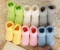 Set of 4 Solid Newborn Baby Socks Thick Autumn Winter Socks, 0-12 Months(D0101HXYN4U)