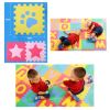 Colorful Waterproof Baby Foam Playmat Set-10pc, Blue/ Yellow Five-pointed Star(D0101HXDMKU)