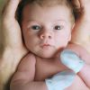 Soft Cotton Baby Gloves Newborn Mittens No Scratch Mittens, Blue(D0101H53LZ7)