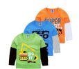 Fashion Spring NEW Beige Super Hero Long Sleeve T-Shirt For Cool Boy/105CM(D0101HXYU3V)
