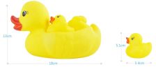 Creative Lovely Duck Family Wonderful Rubber Baby Squirt Bathtub Toys(D0101HHMRZA)