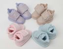 Set of 2 GRAY Comfortable Newborn Shoes Cotton Shoes Baby Toddler Soft Sole Shoe(D0101H53EWV)