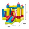 3.2*3*2.5m 420D Thick Oxford Cloth Inflatable Bounce House Castle Ball Pit Jumper Kids Play Castle Multicolor(D0102HPXLAU)
