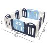 14 Panel Moon Foldable Playpen Baby Safety Play Yard Indoors or Outdoors YF(D0102HEBWQY)