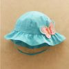 Summer Baby Girl Caps Cotton Sun Hat For 2-3 Years Baby Blue(D0101H5JZYY)