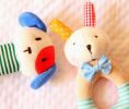 Infant Baby Kids Animal Soft Stuffed Plush Toy Rattle Lovely Rabbit(D0101H59DB7)
