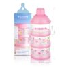 Baby Milk Powder Dispenser / Storage Container Three-Chamber Dispenser(pink)(D0101HXD1XW)