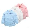 Little Gentleman Spring/Fall Long Sleeved Simple Dress Shirt/100CM Height/Blue(D0101HXYF5W)