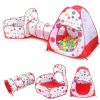 Kids Tent with Tunnel, Ball Pit Play House for Boys Girls, Babies and Toddlers Indoor& Outdoor RT(D0102HP61AU)