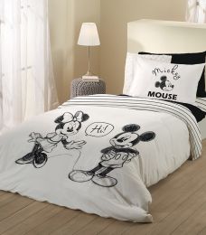 Disney Hi Minnie And Mickey 3-Piece Cotton Bedding Set - Twin/Full