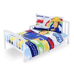 Fireman Sam 3-Piece Toddler Cotton Fitted Crib and Toddler Bedding Set