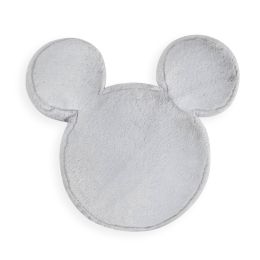 Grey Furry Mickey Shape Decorative Pillow