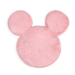 Pink Furry Mickey Shape Decorative Pillow