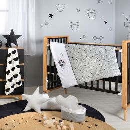 Mickey Mouse Crib Bedding Cotton 3 Piece Crib Bedding Set