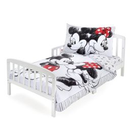 Minnie And Mickey kissing 3-Piece Toddler Cotton Bedding Set By Baby Bedding Design