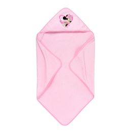 Pink Minnie Mouse Hearts Kids Hooded Towel Premium Cotton