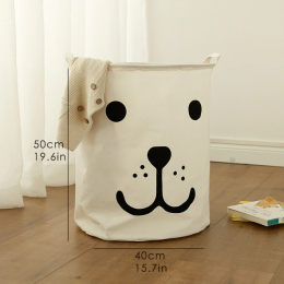 Smile Dog Printed Quilted storage Bag With Handle Storage Bin Closet Toy Box Container Organizer Fab